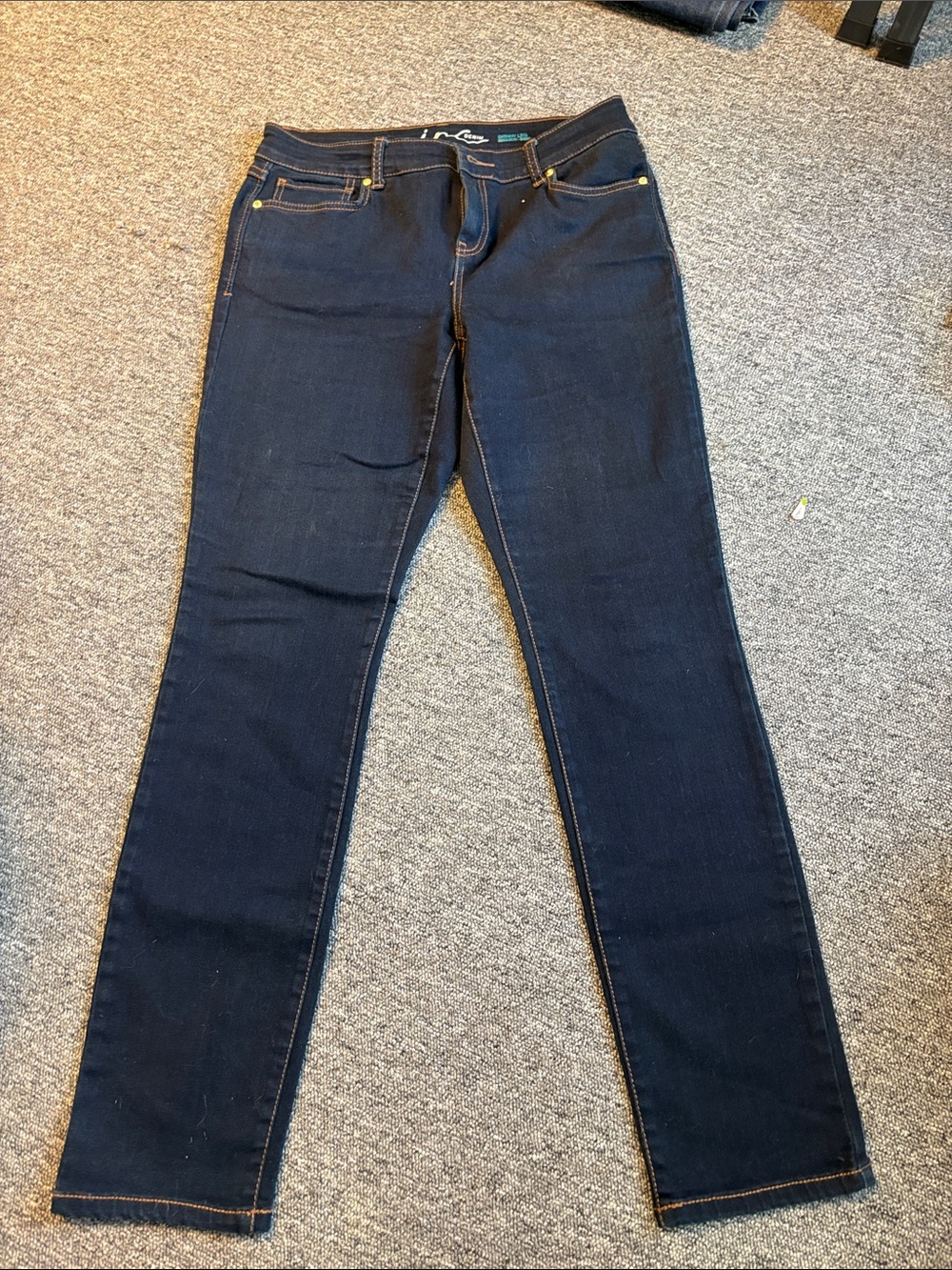 INC Women's Straight Leg Jeans in Dark Indigo